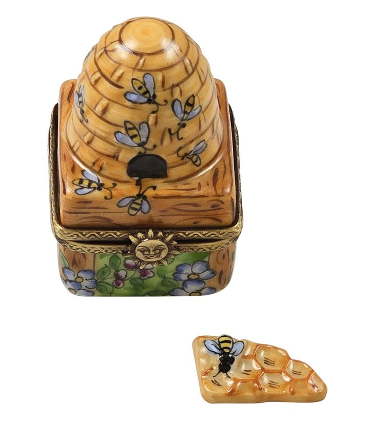 Beehive W Removable HoneyComb, a hand-painted Limoges porcelain gift