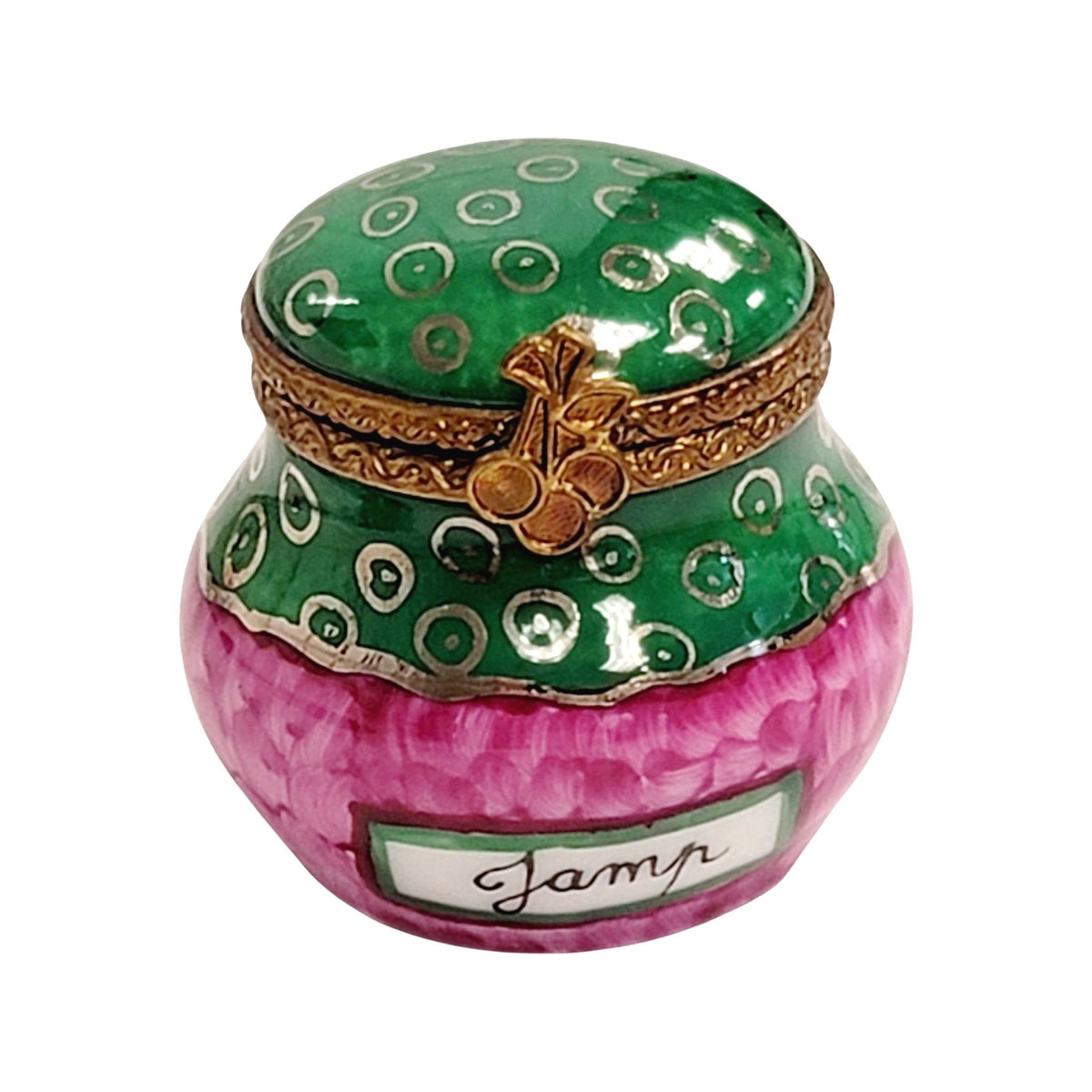 Berry Jam Jar Limoges Box for Collectors, a hand-painted Limoges porcelain gift