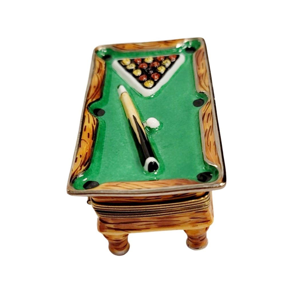 Billiards Pool Table 8 Ball Game Limoges Box Figurine, view 5