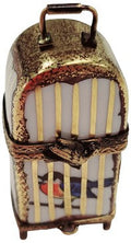 Bird in Small Cage Limoges Box Figurine for Collectors, a hand-painted Limoges porcelain gift
