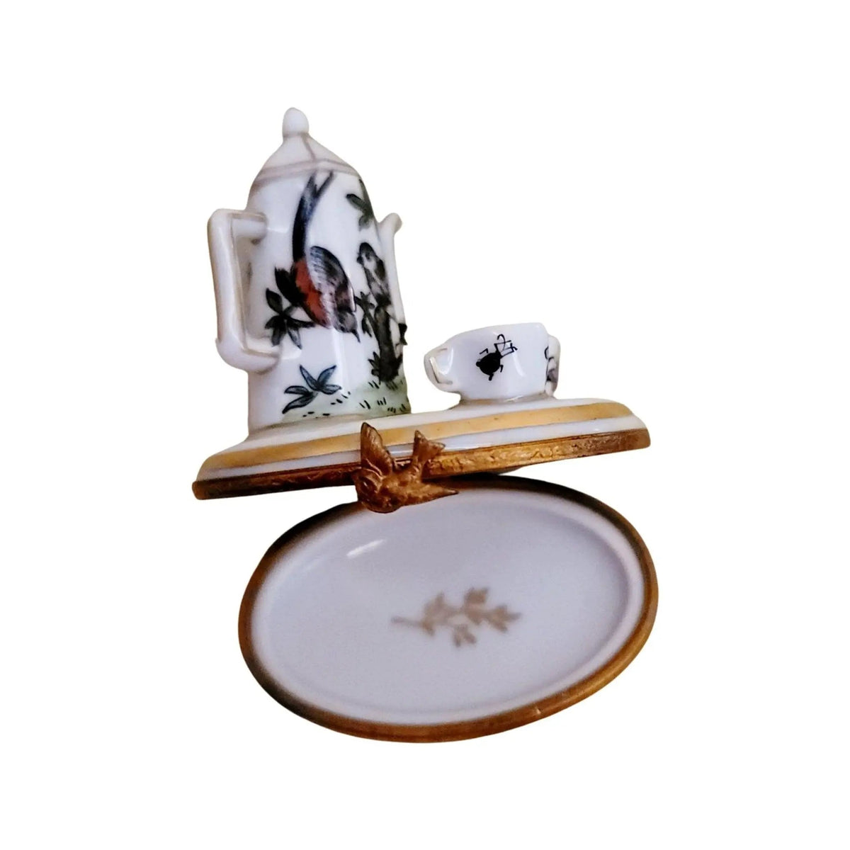 Birds White Limoges Tea Set for Collectors, view 2