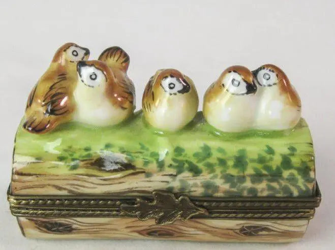 Birds on a Brance Porcelain Limoges Porcelain Art Object Gift, view 3