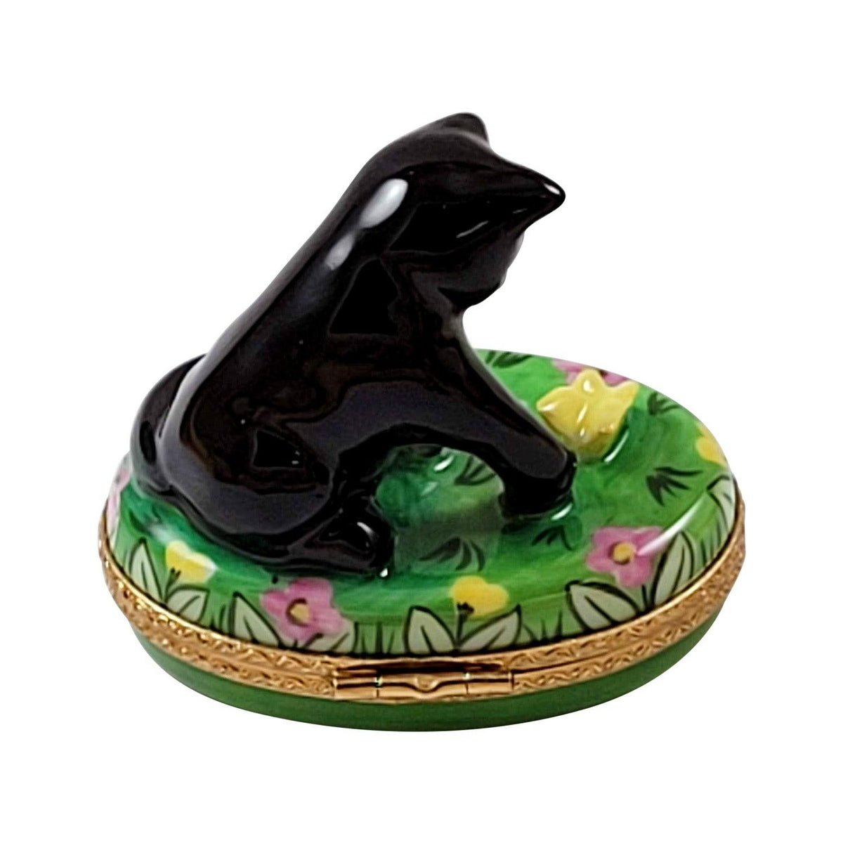 Black Cat with Butterfly Limoges box, an heirloom-quality piece for collectors