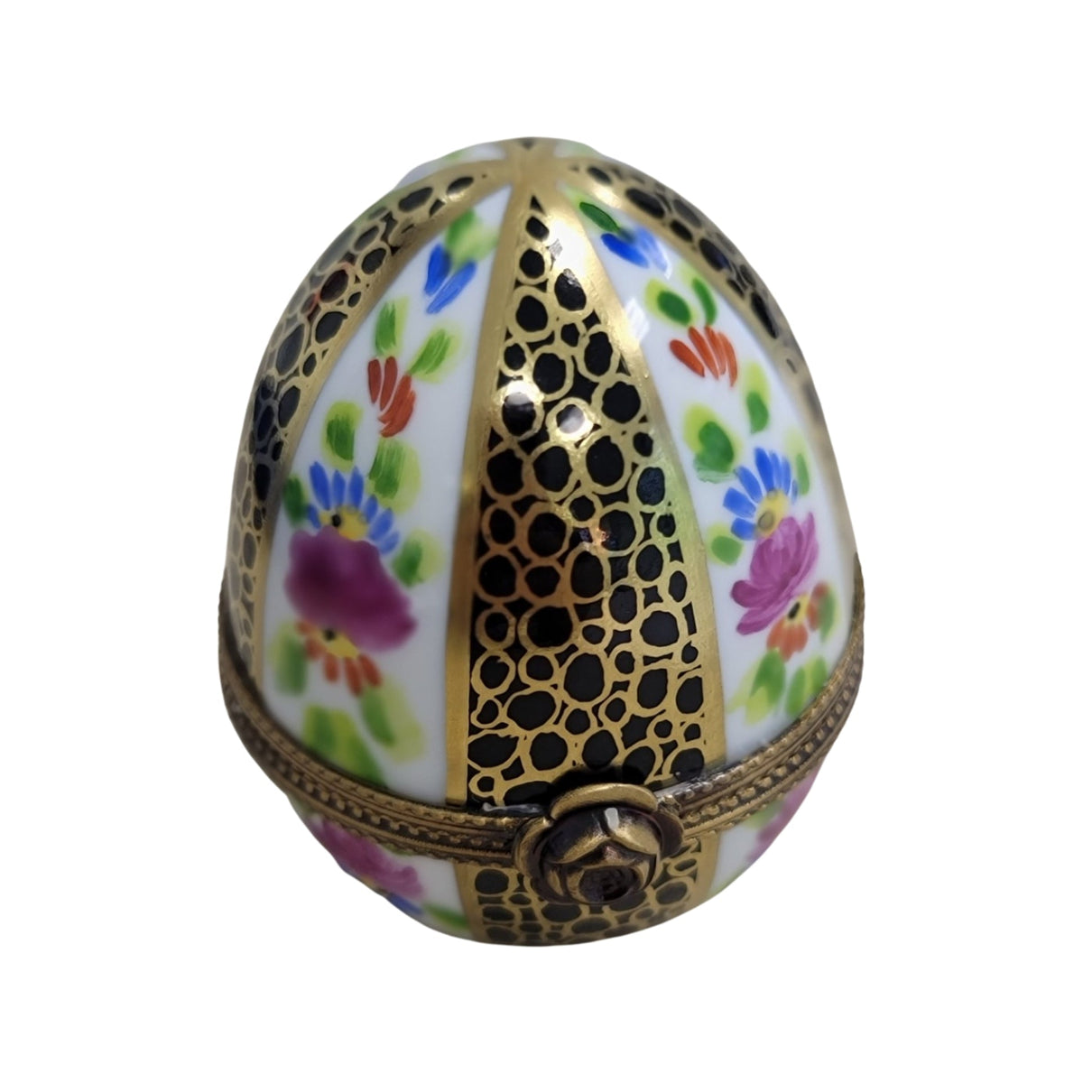 Black Gold Egg Perfume Limoges Porcelain Box for Collectors, view 4