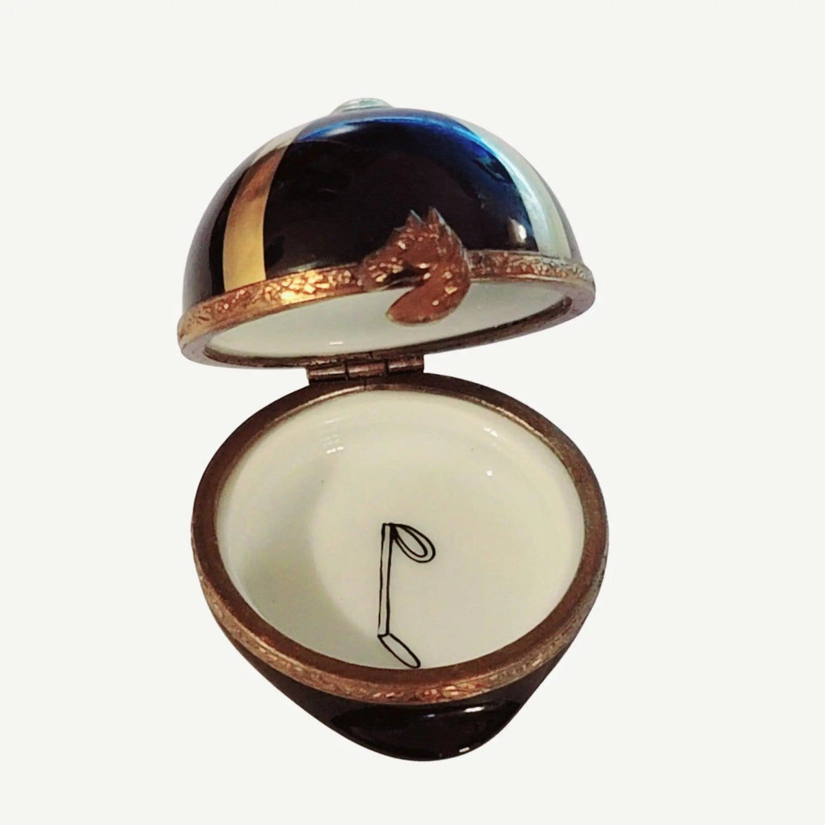 Black Jockey Der Horse Hat Limoges box, an heirloom-quality piece for collectors