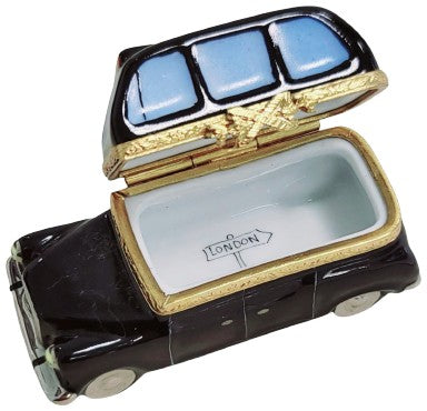 Black Taxi Figurine Limoges Box, view 2