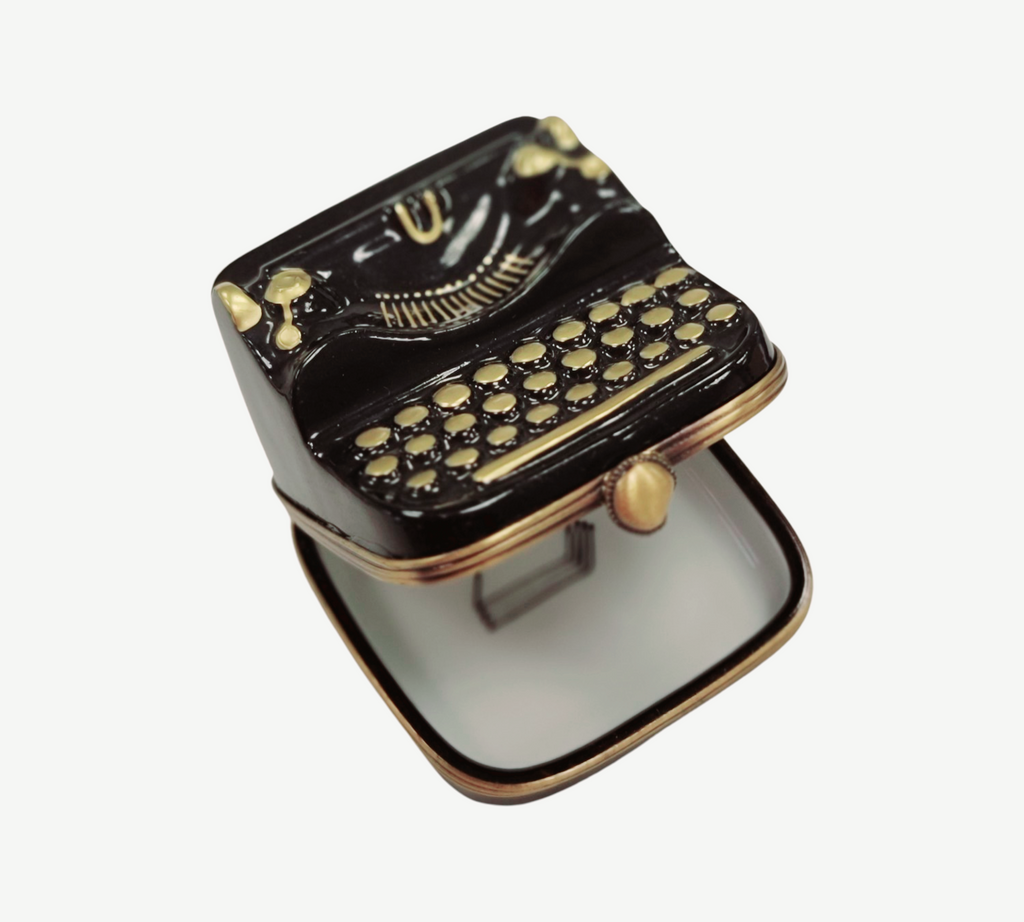Black Typewriter Limoges Box for Collectors, view 2