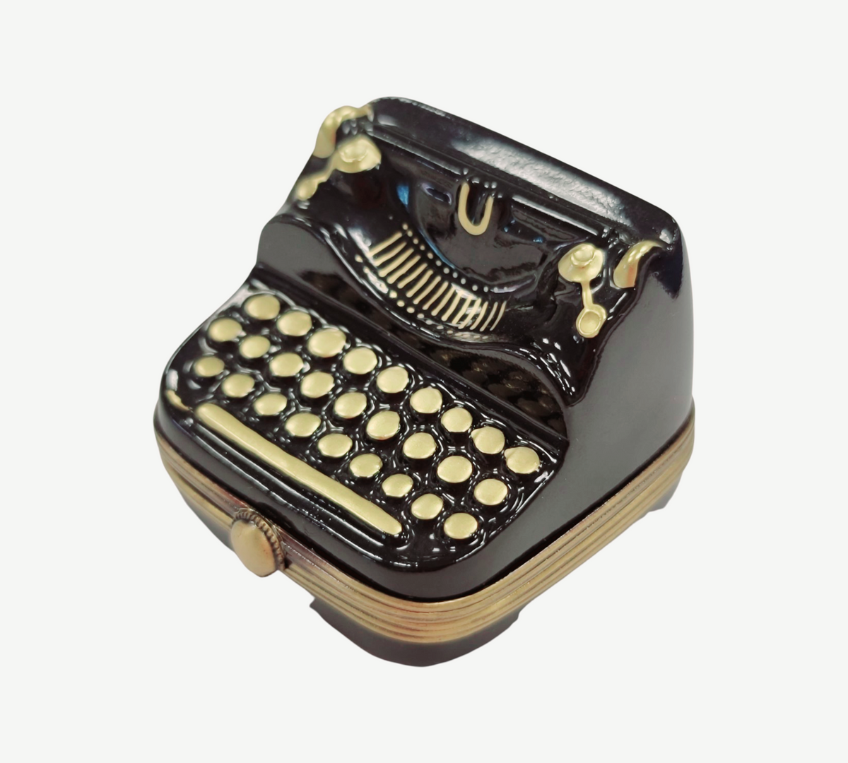Black Typewriter Limoges Box for Collectors, view 3