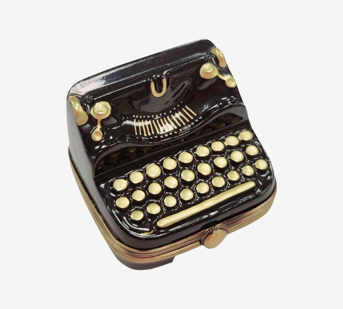 Black Typewriter Limoges Box for Collectors, view 4