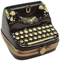 Black Typewriter Limoges Box for Collectors, a hand-painted Limoges porcelain gift