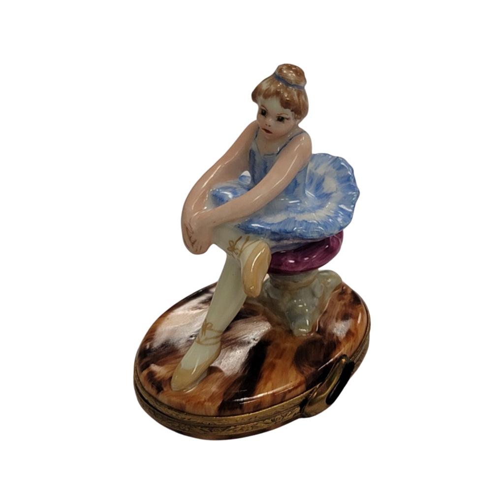 Blond Blue Ballerina Limoges Box, view 10