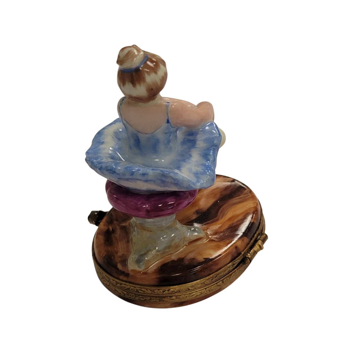 Blond Blue Ballerina Limoges Box, view 7