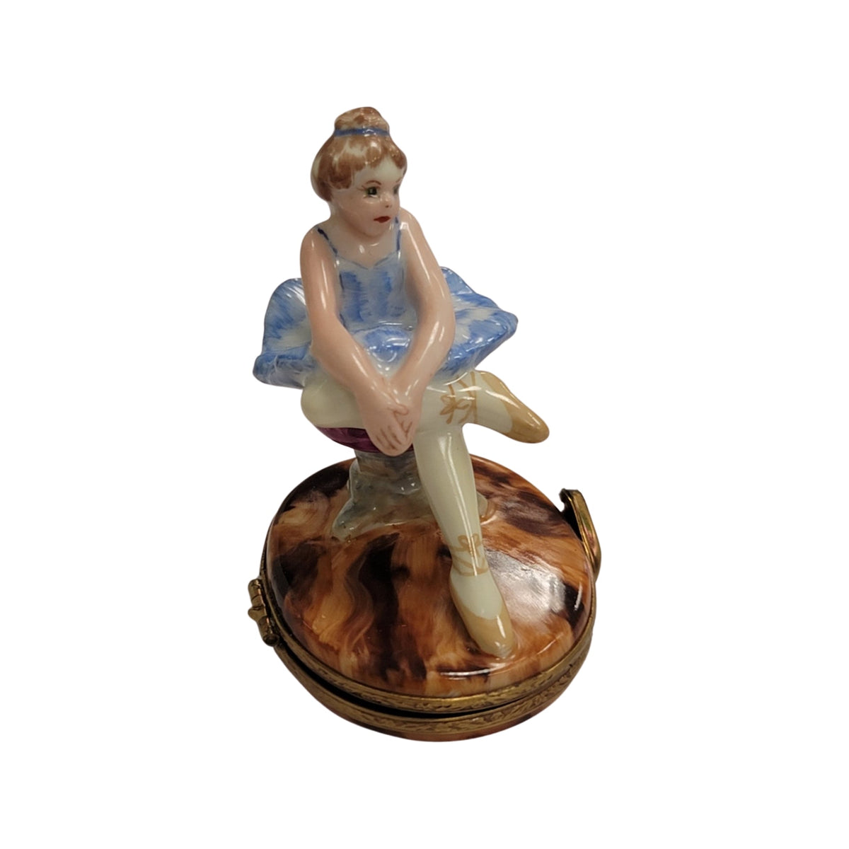 Blond Blue Ballerina Limoges Box, view 8
