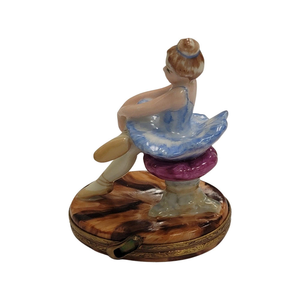 Blond Blue Ballerina Limoges Box, view 9