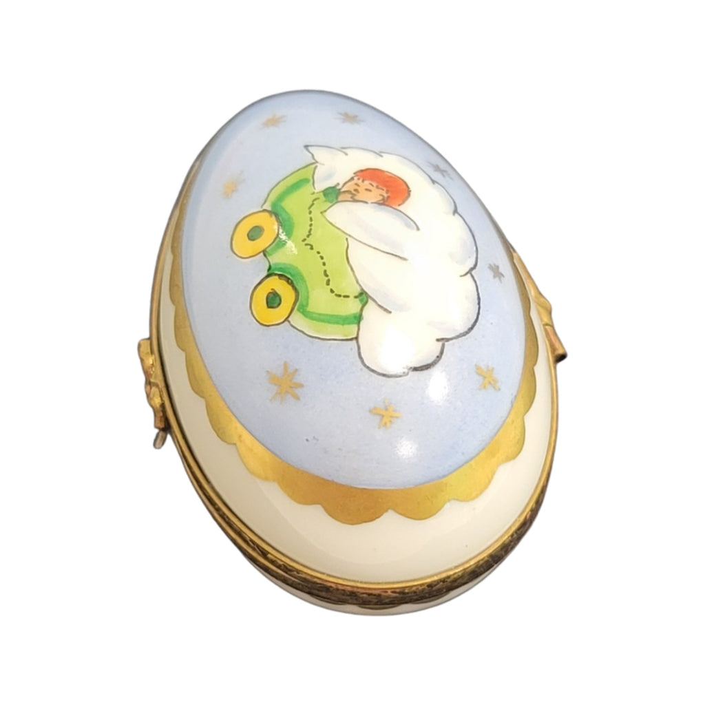 Blue Baby Egg Limoges Porcelain Box, view 3