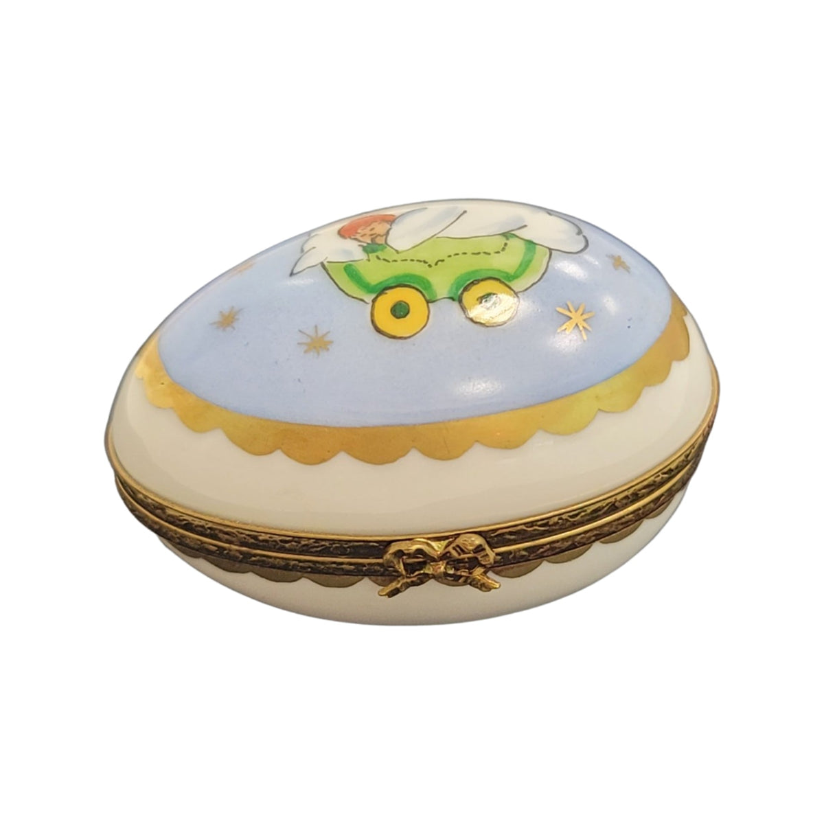 Blue Baby Egg Limoges Porcelain Box, view 6