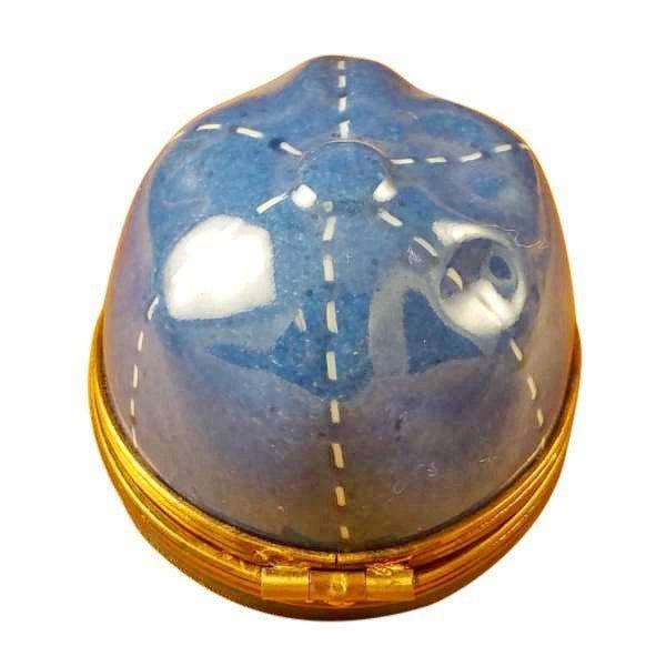 Underside of the Blue Baseball Hat Limoges box with the maker's marks collectors look for