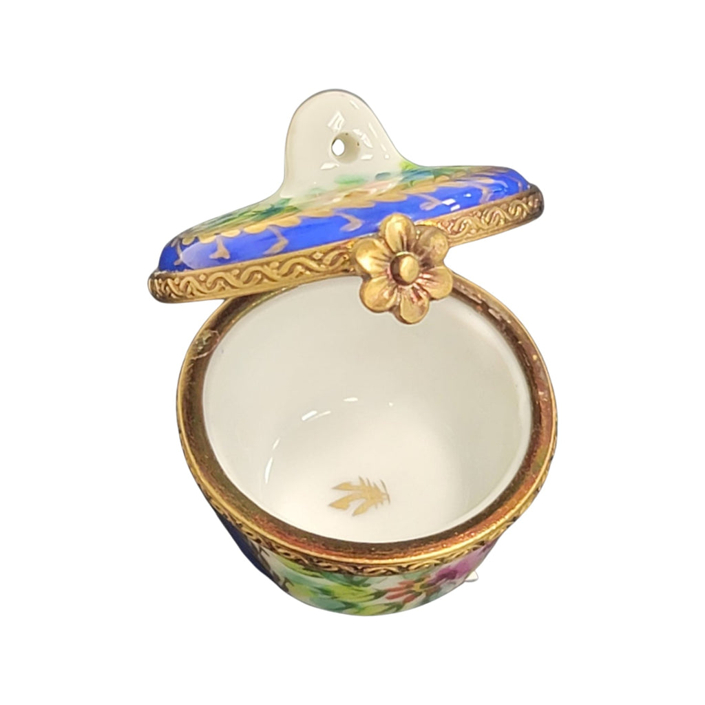 Blue Crown Top Limoges Porcelain Box, view 2