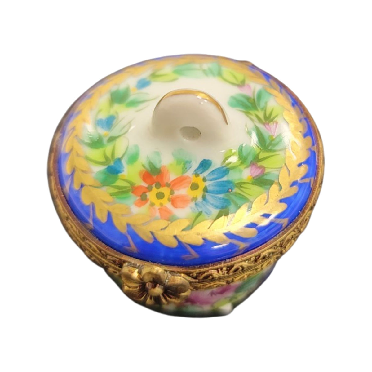 Blue Crown Top Limoges Porcelain Box, view 3
