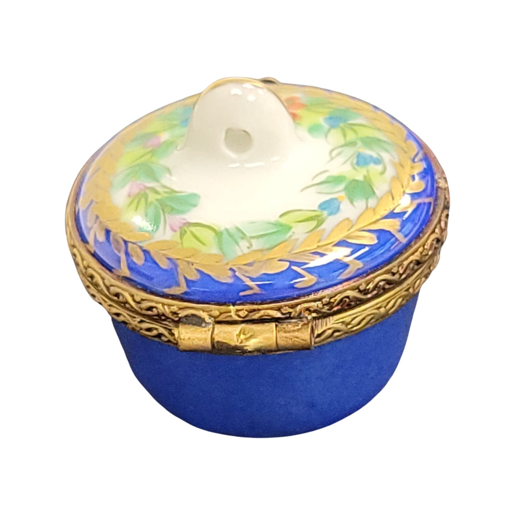 Blue Crown Top Limoges Porcelain Box, view 4