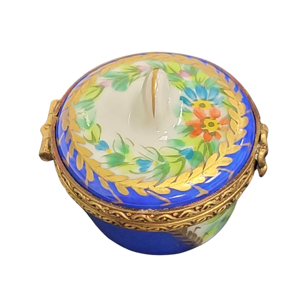 Blue Crown Top Limoges Porcelain Box, view 5
