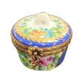 Blue Crown Top Limoges Porcelain Box, a hand-painted Limoges porcelain gift