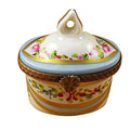 Blue Crown Top Limoges Box for Collectors, a hand-painted Limoges porcelain gift