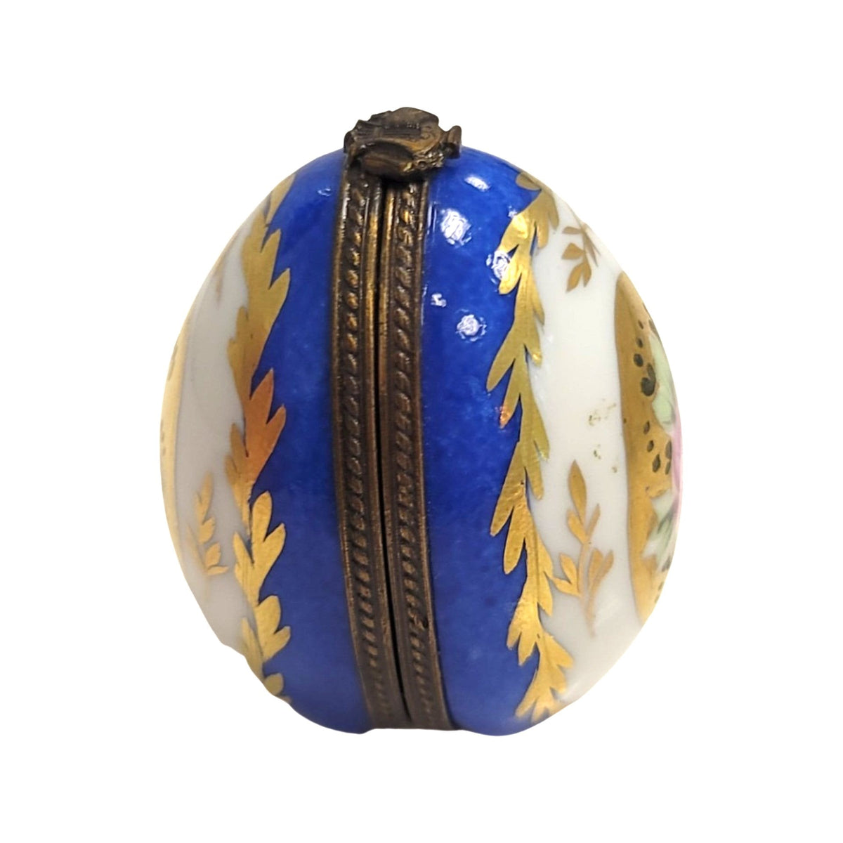 Blue Egg Vertical Perfume Limoges Porcelain Box 1, view 3