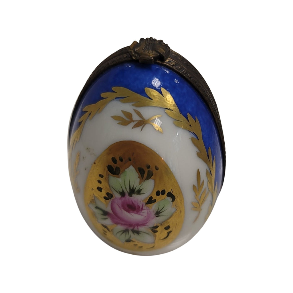 Blue Egg Vertical Perfume Limoges Porcelain Box 1, view 7