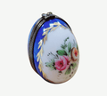 Blue Egg Vertical Perfume Box France, a hand-painted Limoges porcelain gift