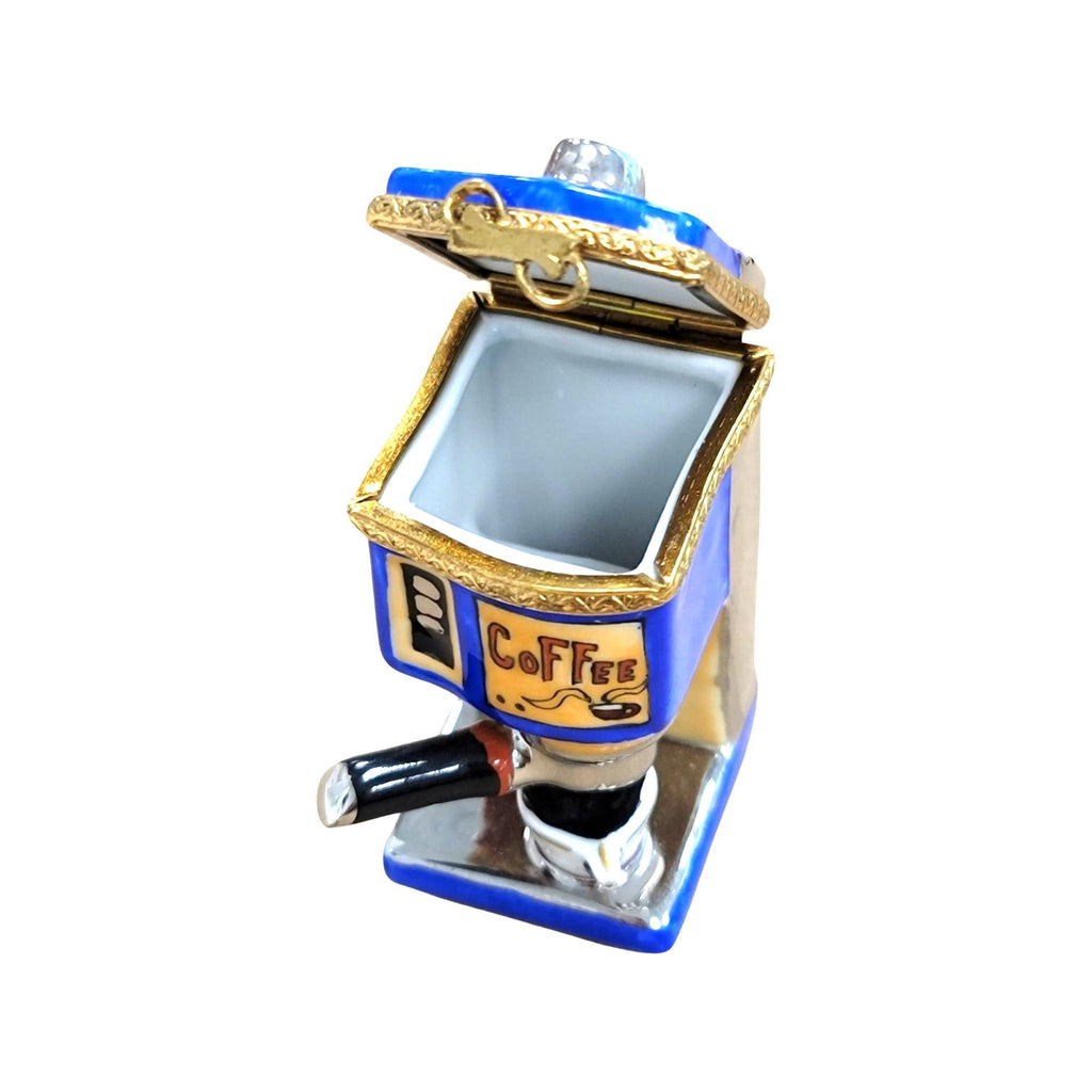 Blue Coffee Espresso Machine Limoges Box for Coffee Lovers, view 2