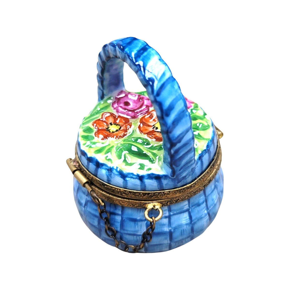 Blue Flowers Basket Limoges Box, view 2