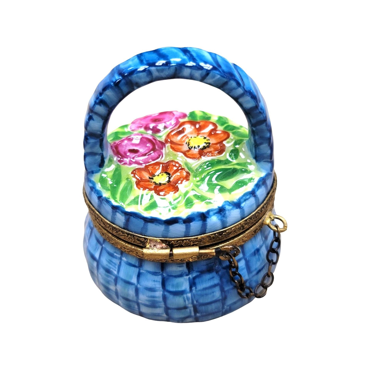 Blue Flowers Basket Limoges Box, view 3
