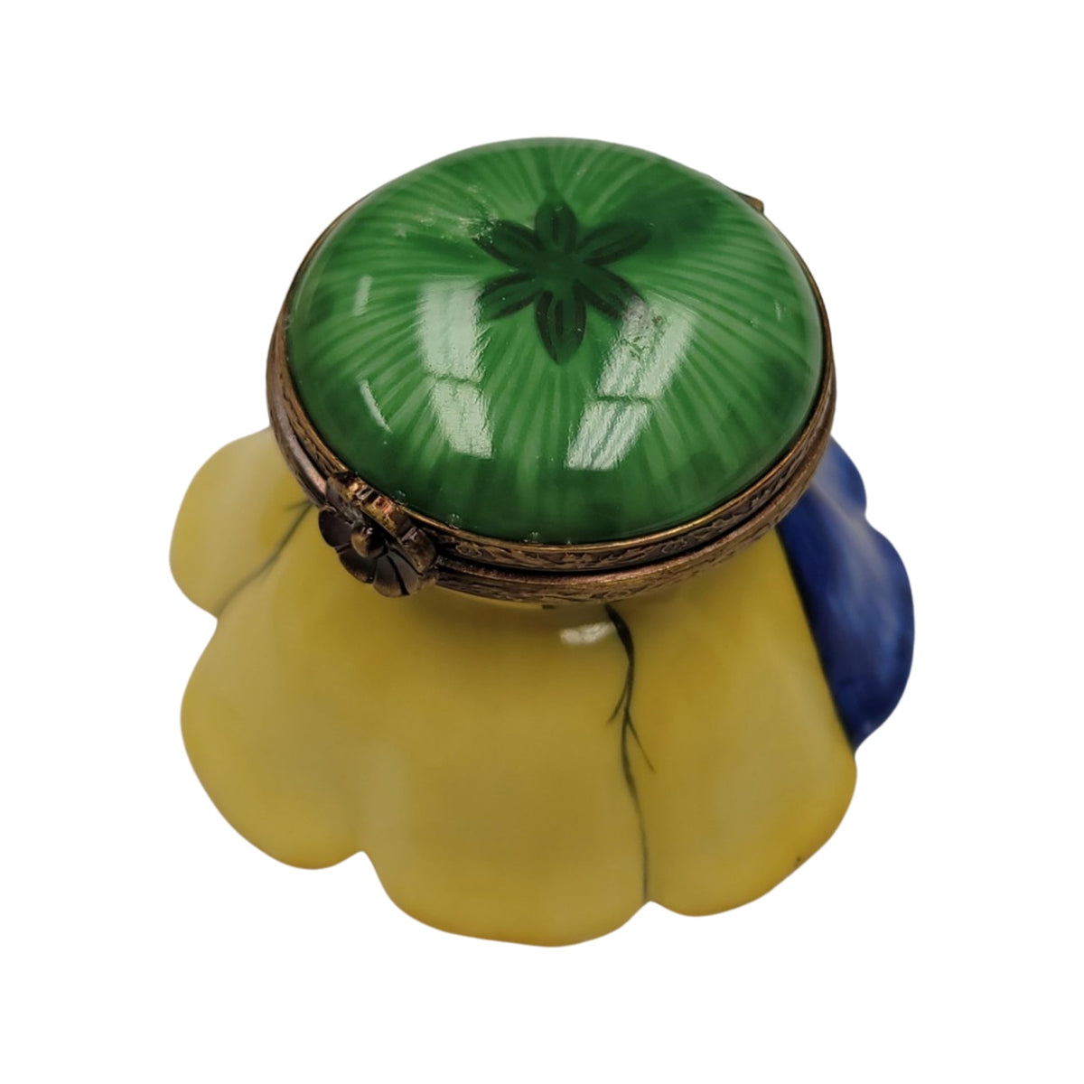 Blue Open Flower Bud Limoges Box, view 3