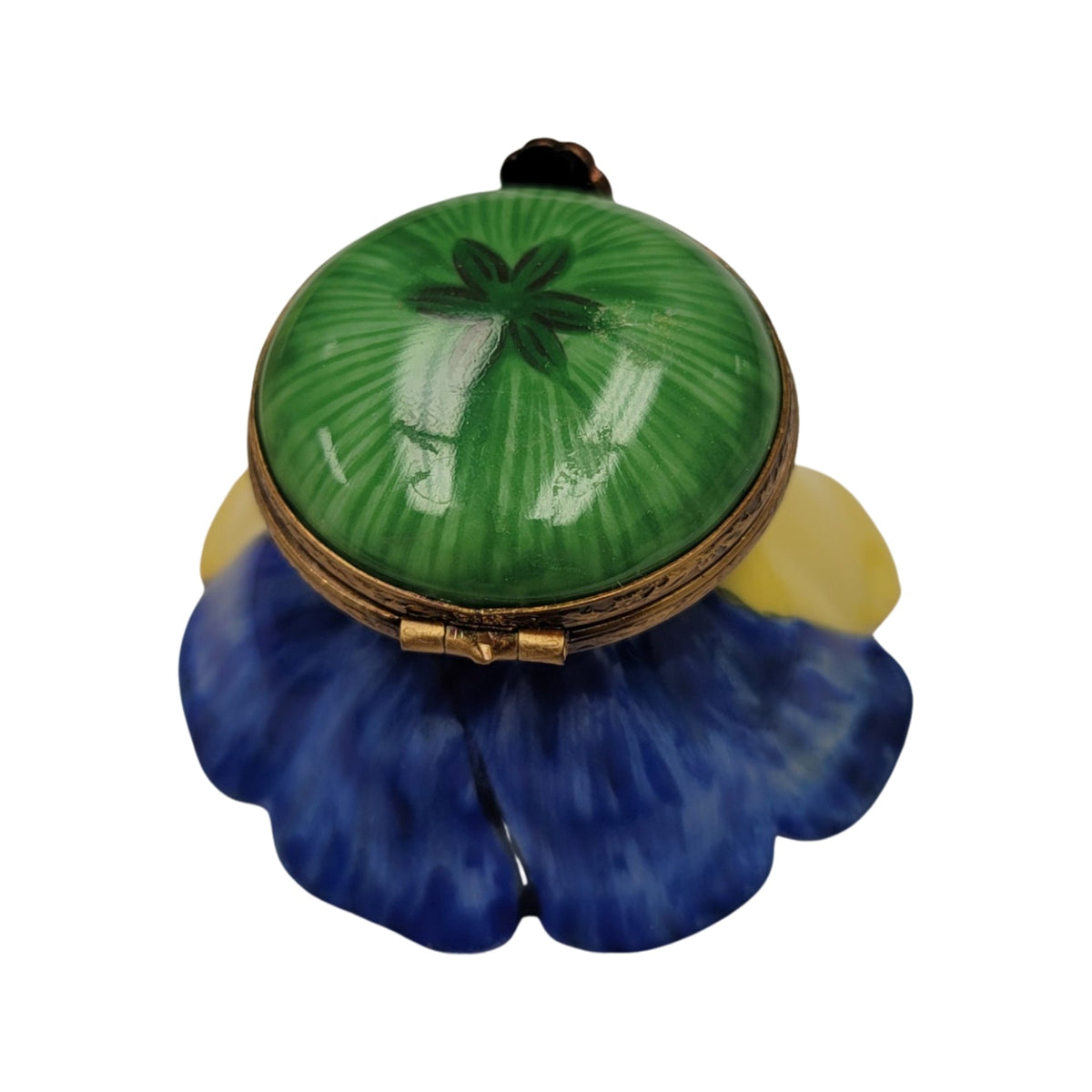 Blue Open Flower Bud Limoges Box, view 5