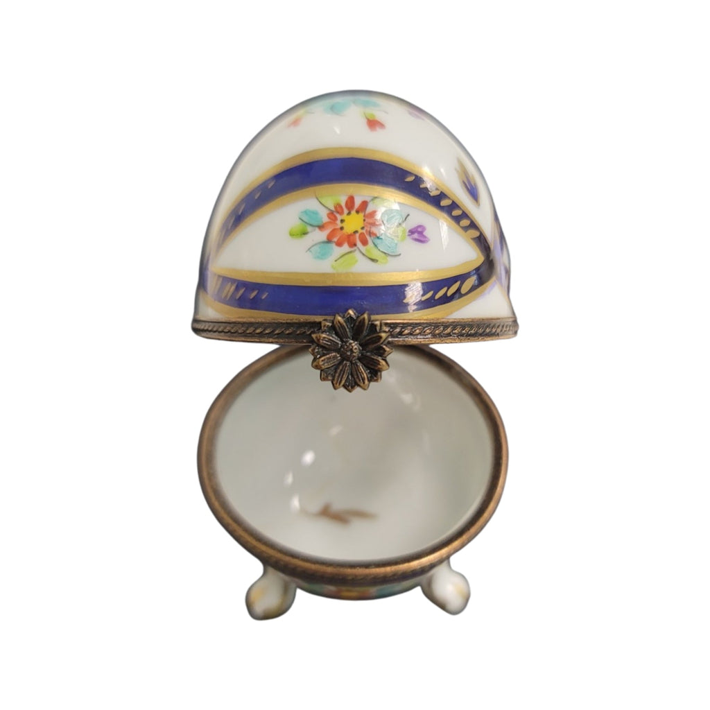 Blue Footed Egg Limoges Porcelain Box for Collectors, view 2