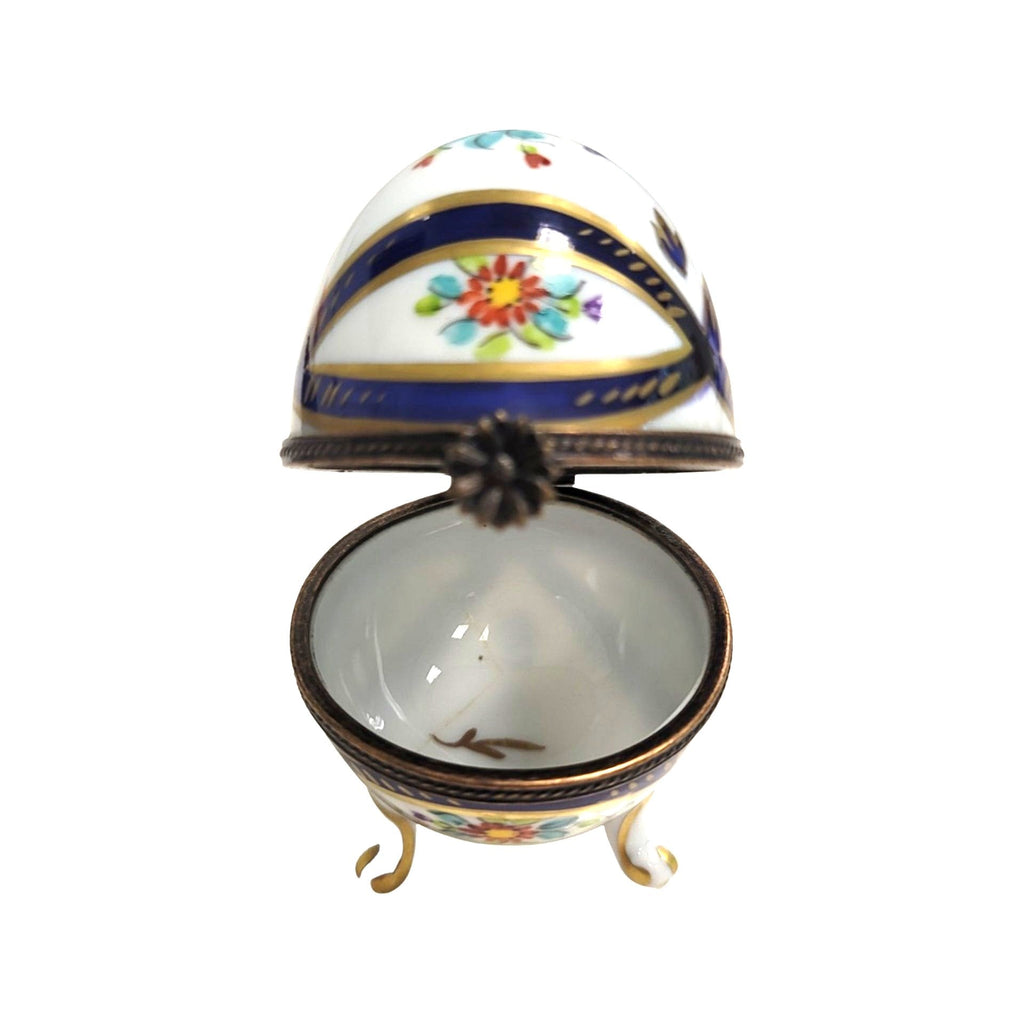 Blue Footed Egg Limoges Porcelain Box for Collectors, view 3