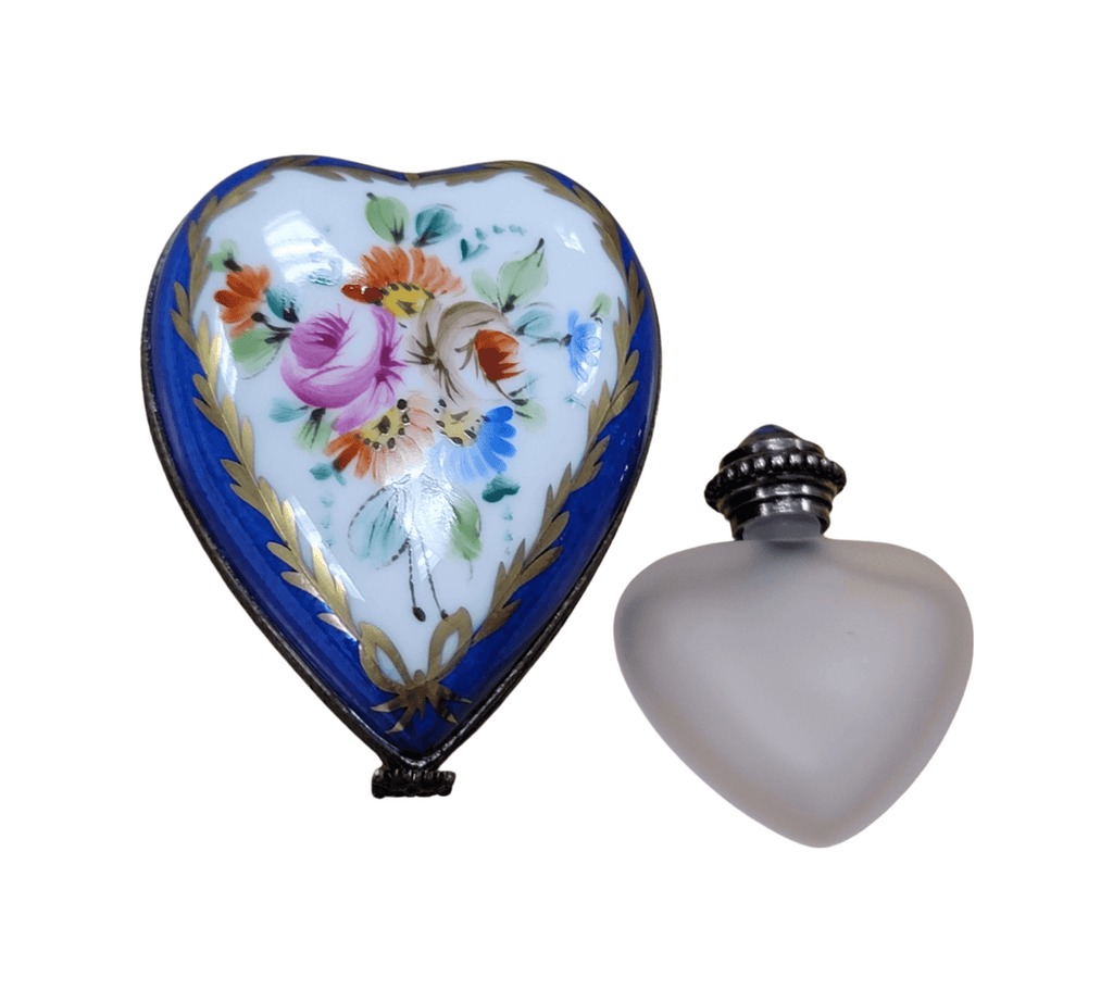 Blue Heart Perfume Bottle Limoges Box, view 5