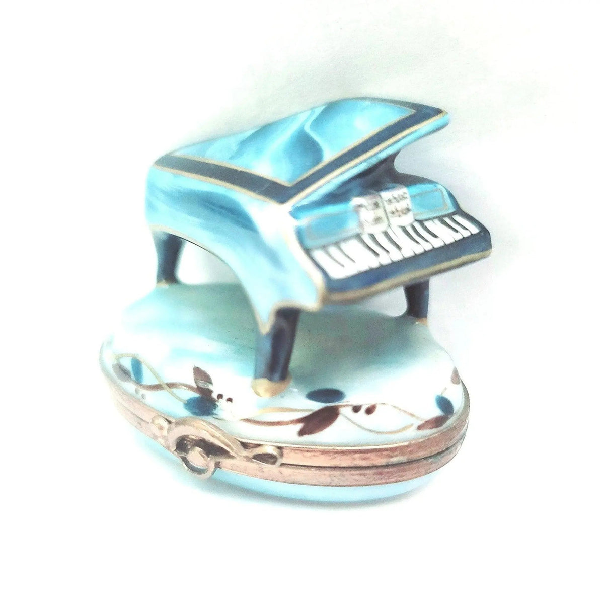 Genuine Blue Piano Limoges box painted by hand in France, from Limoges Boutique