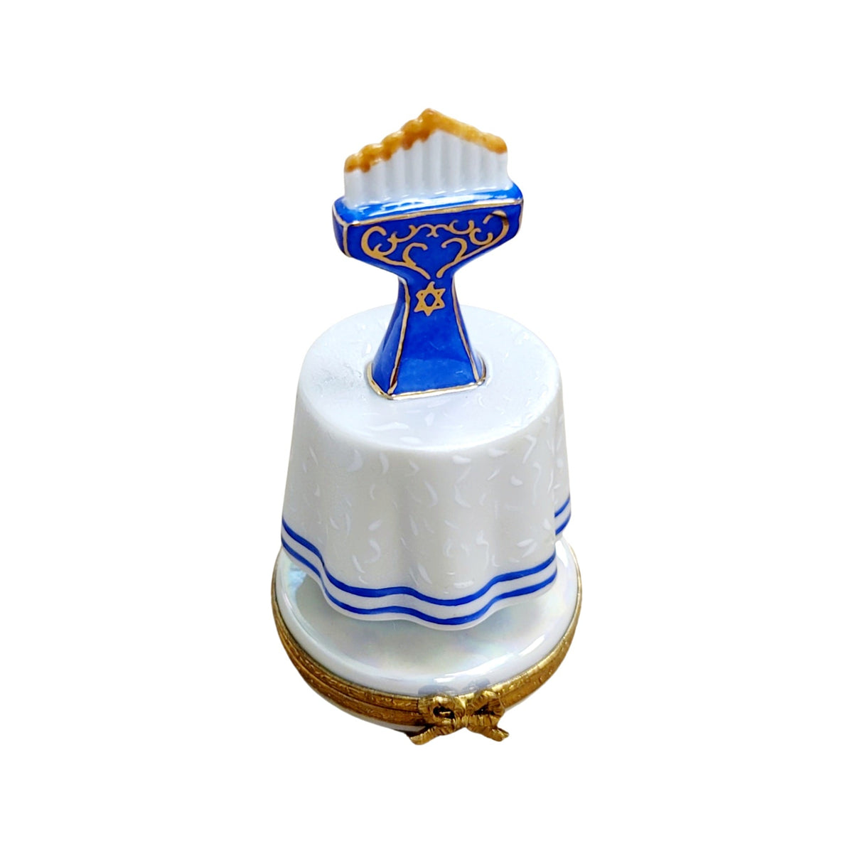 Blue Menorah Hanukkah Limoges Box, view 4