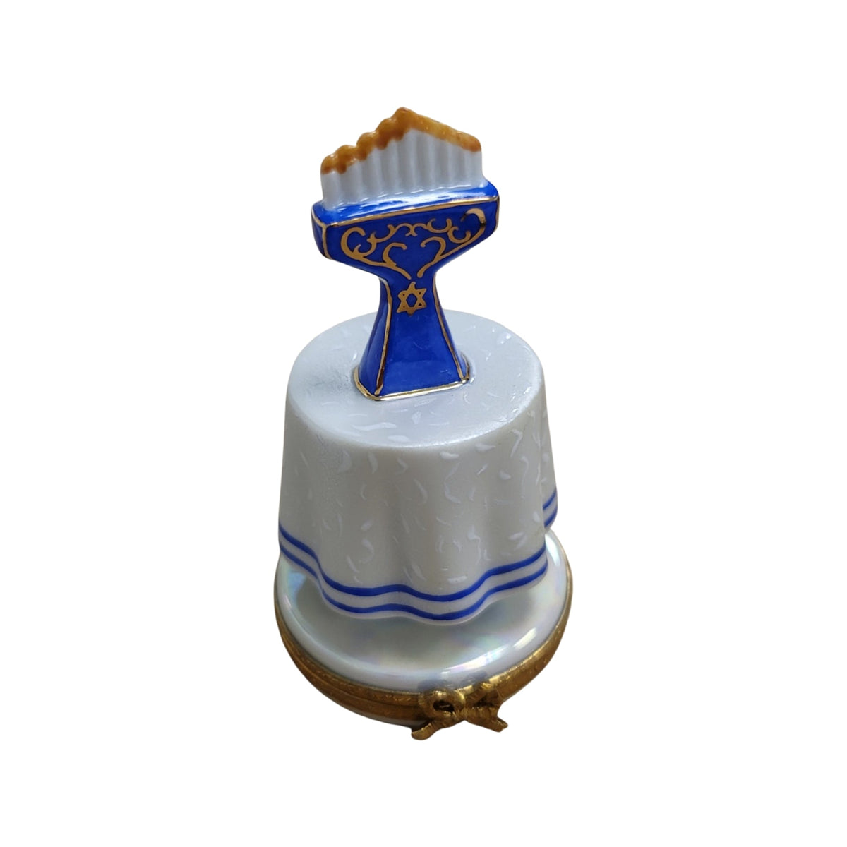 Blue Menorah Hanukkah Limoges Box, view 5