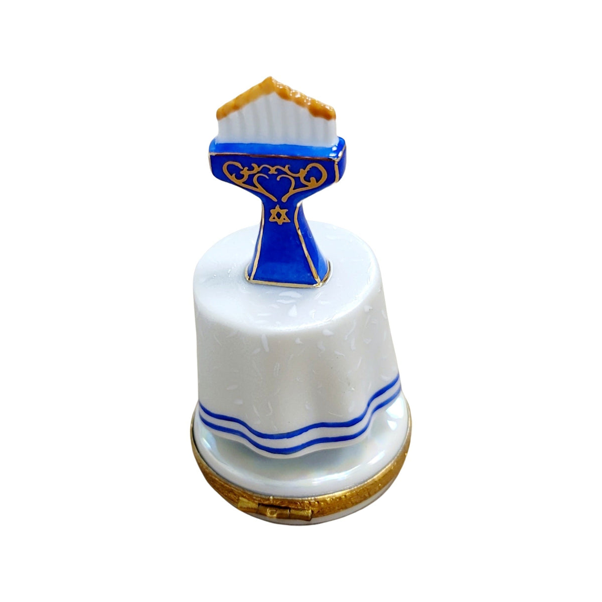 Blue Menorah Hanukkah Limoges Box, view 6