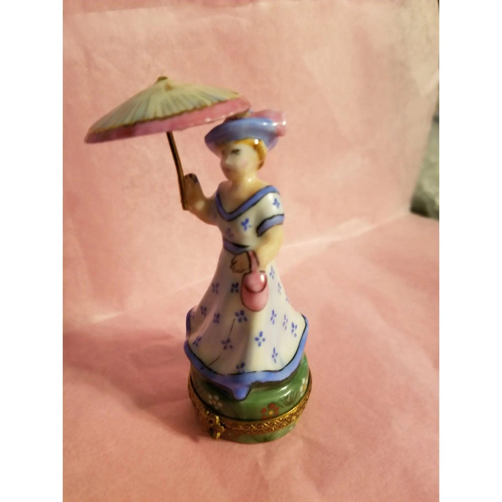 Woman Umbrella Parasol Blue Monet Box, view 10