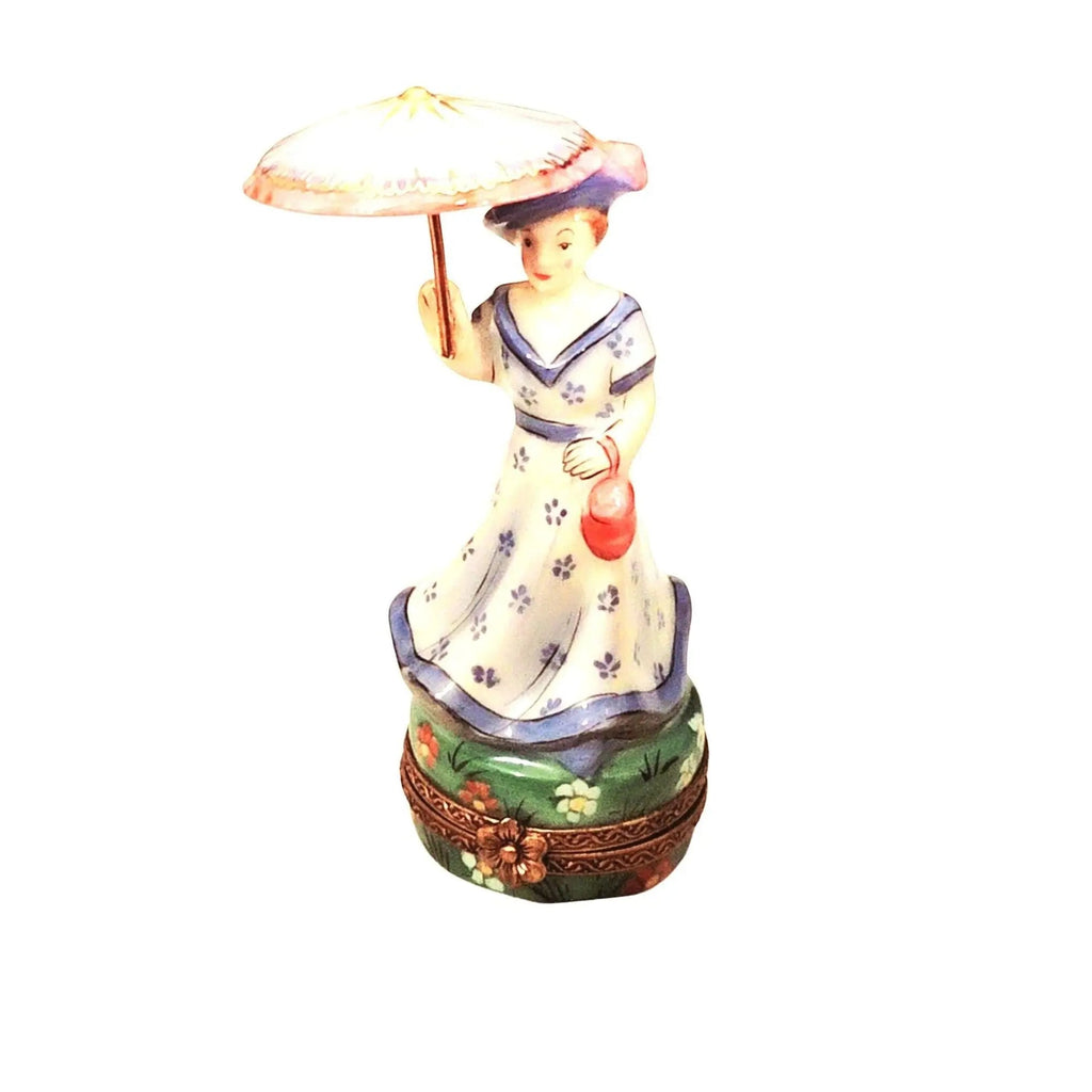 Woman Umbrella Parasol Blue Monet Box, view 3