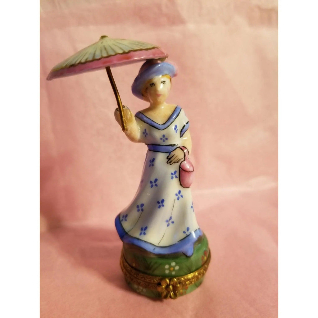 Woman Umbrella Parasol Blue Monet Box, view 8