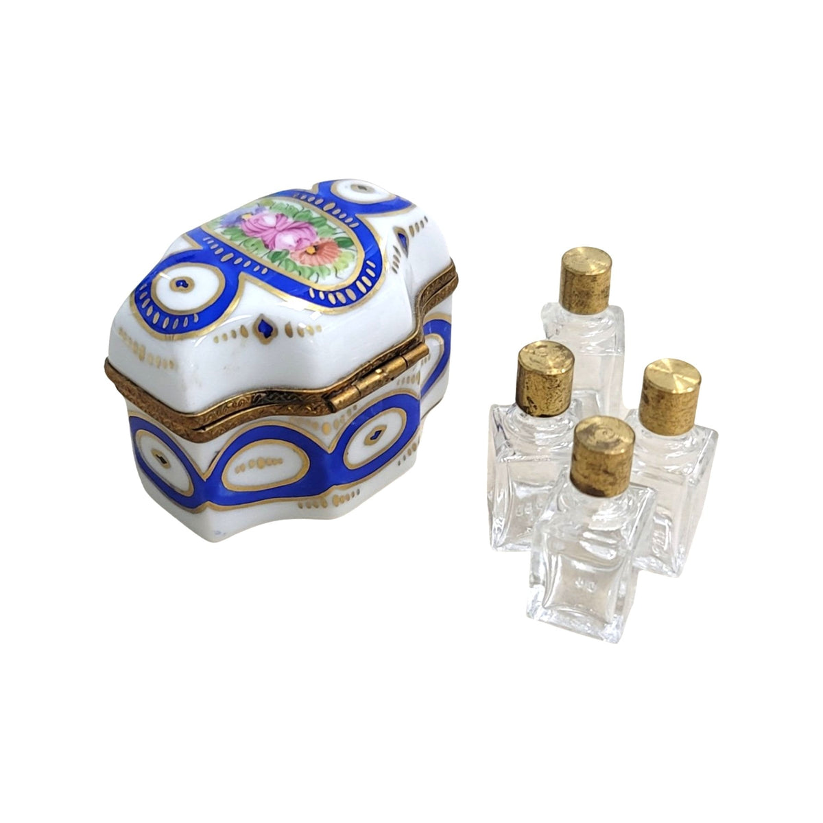4 Perfume Blue Limoges box, an heirloom-quality piece for collectors