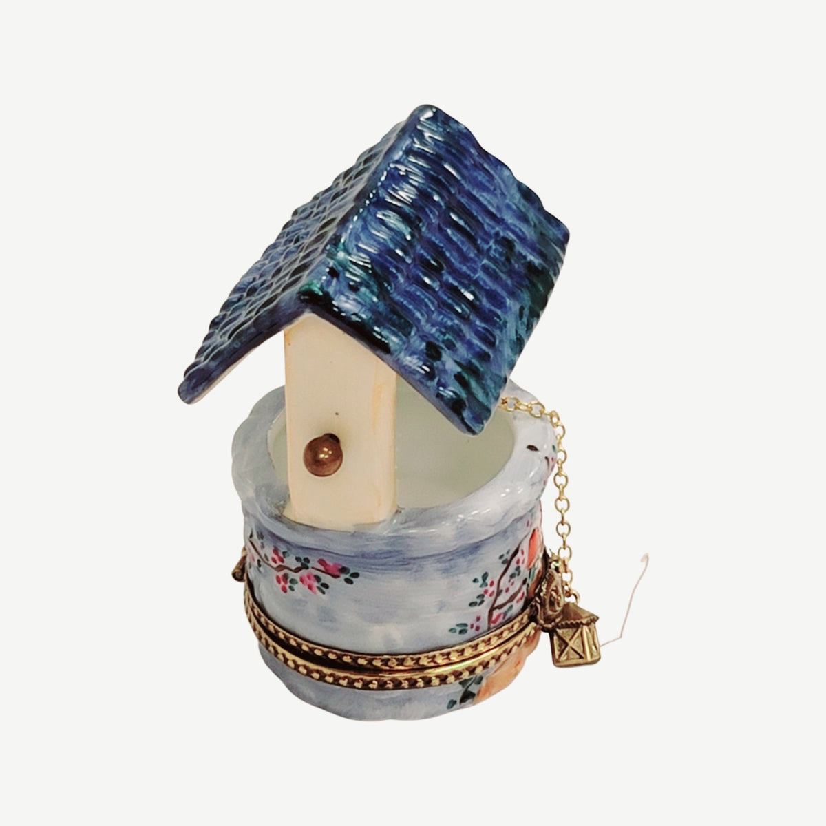 Blue Wishing Well Limoges Box Figurine, view 5