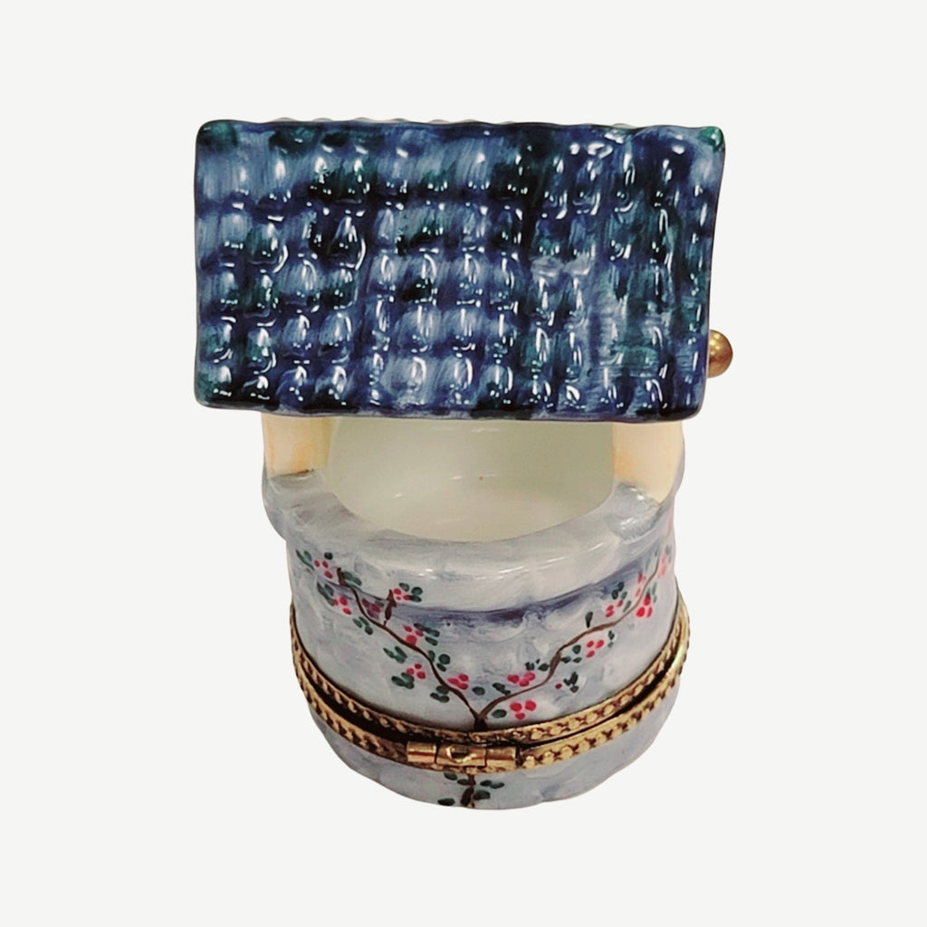 Blue Wishing Well Limoges Box Figurine, view 6