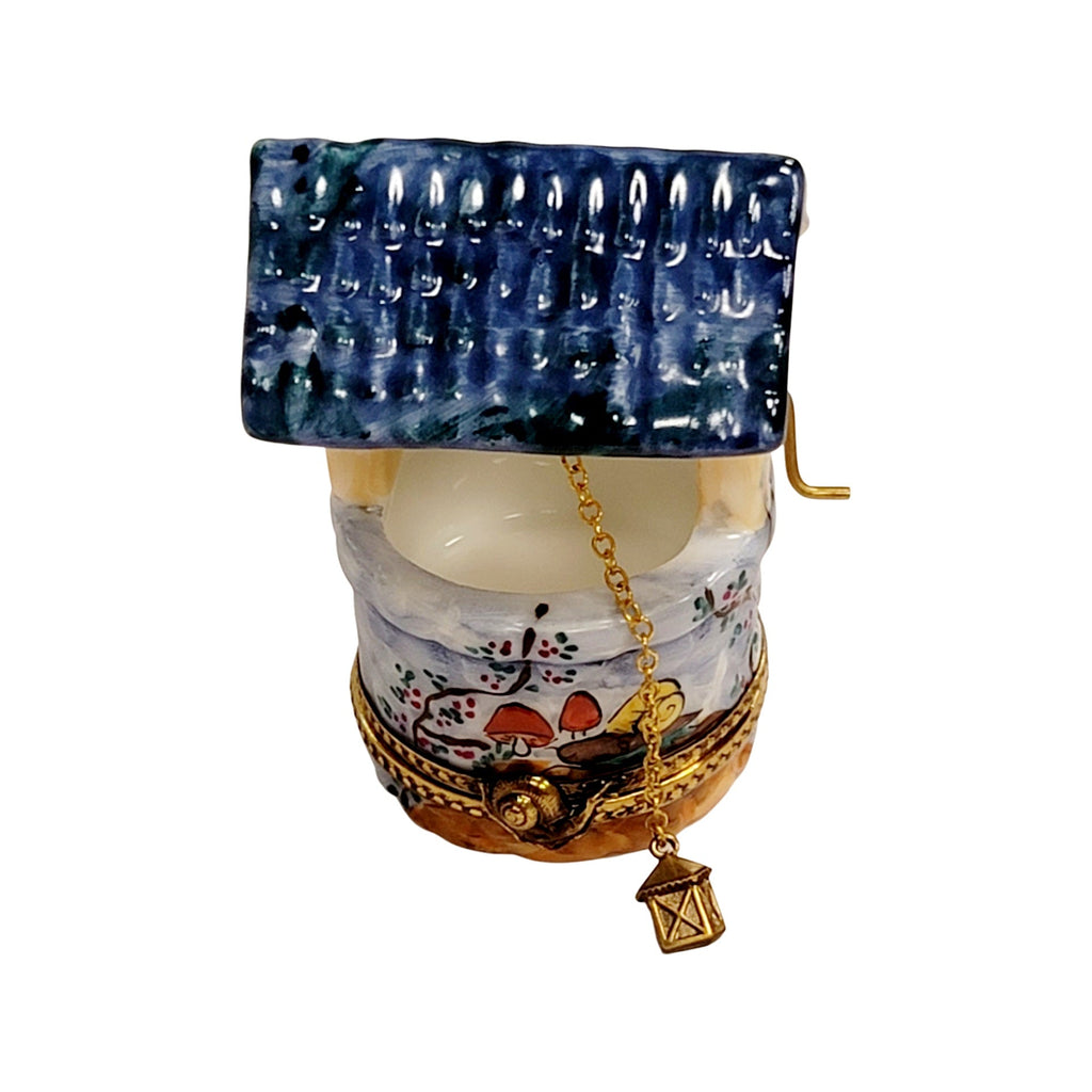 Blue Wishing Well Limoges Box Figurine, view 7