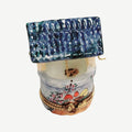 Blue Wishing Well Limoges Box Figurine, a hand-painted Limoges porcelain gift